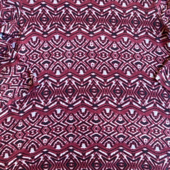 Stitch Fix Loveappella Blouse Sz S Top 3/4 Sleeve Hi Lo Red Black Stretch Casual - Picture 2 of 8